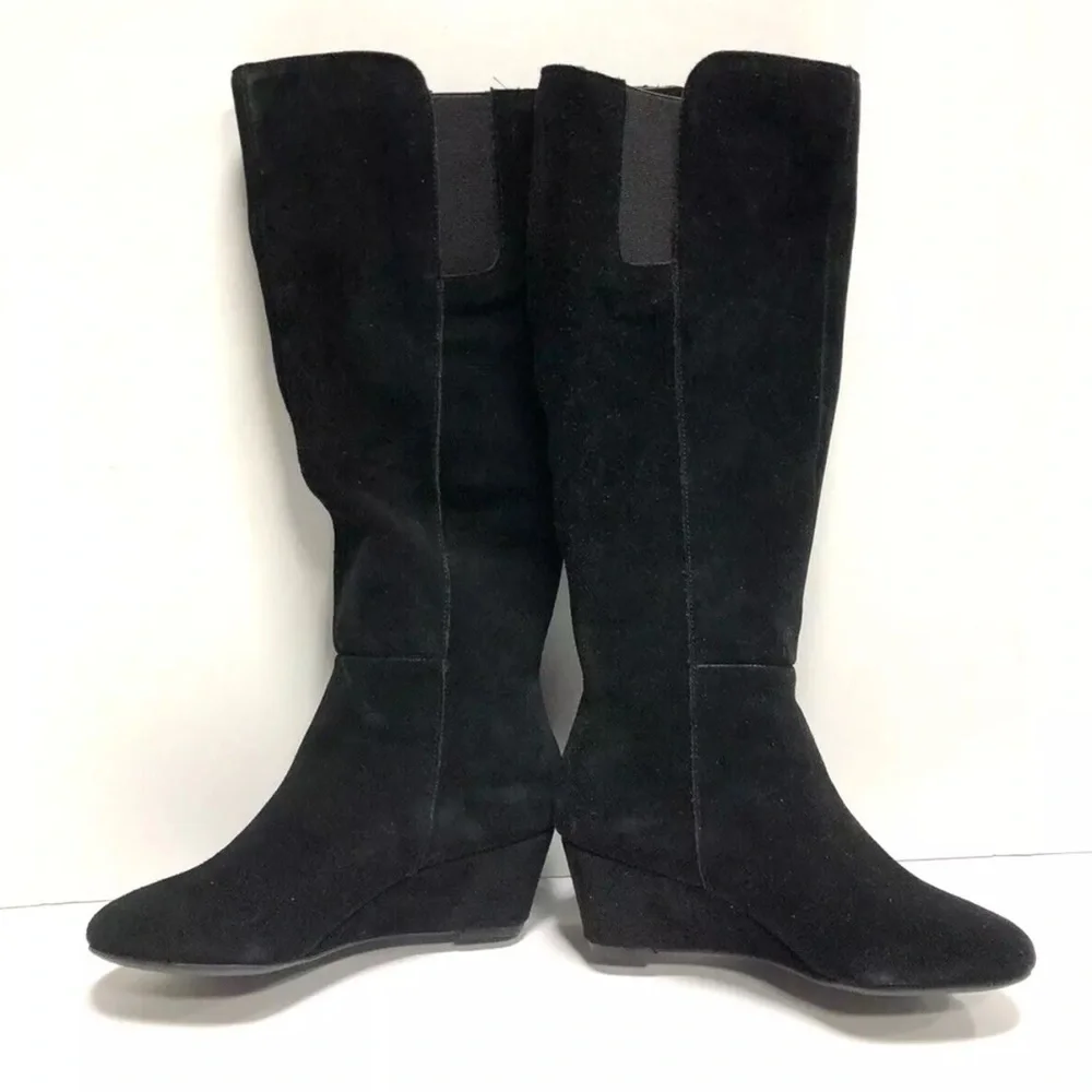 Anne Klein Women’s Alanna Black Knee High Boots, Size 5 M.
